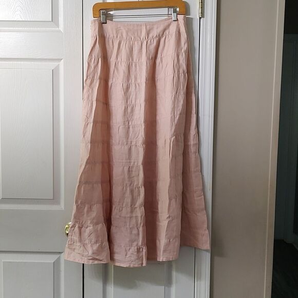 Old Navy light pink 100% linen skirt  Sz 6  EUC - Picture 4 of 5